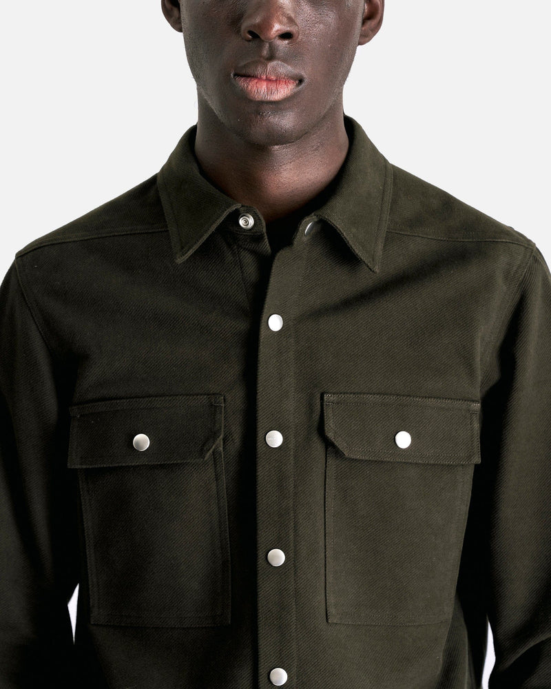 Rick Owens Men's Shirts Outershirt in Forest