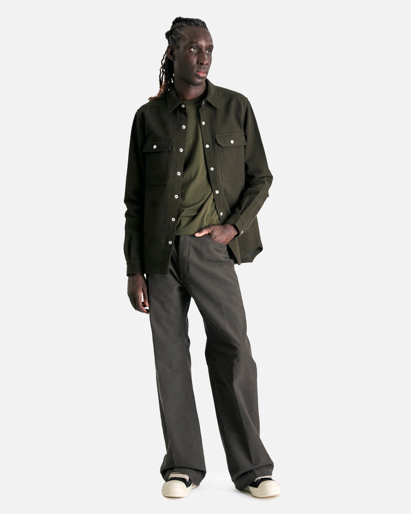 Rick Owens Men's Shirts Outershirt in Forest