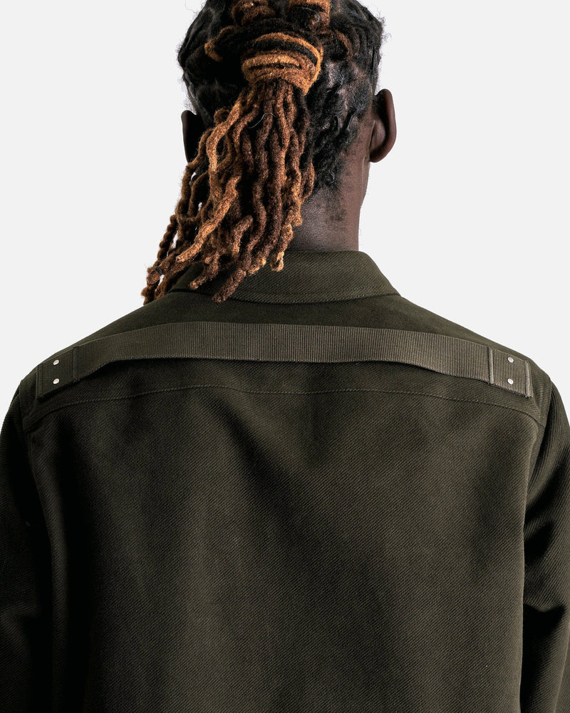 Rick Owens Men's Shirts Outershirt in Forest