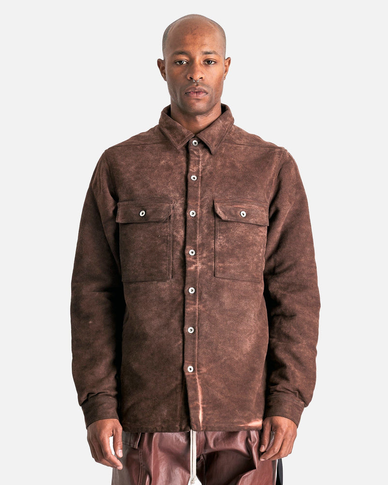 Rick Owens DRKSHDW Men's Shirts Overshirt in Terra