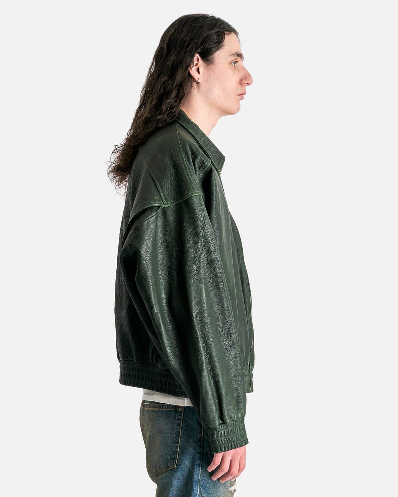 Enfants Riches Deprimes Men's Jackets Painter's Wives Leather Library Jacket in Dark Green