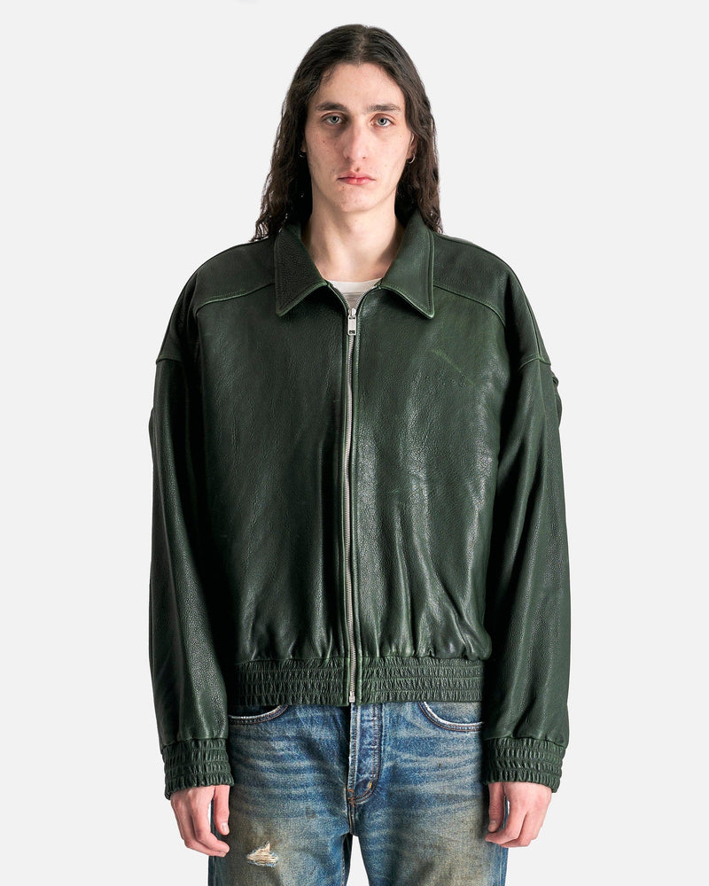 Enfants Riches Deprimes Men's Jackets Painter's Wives Leather Library Jacket in Dark Green