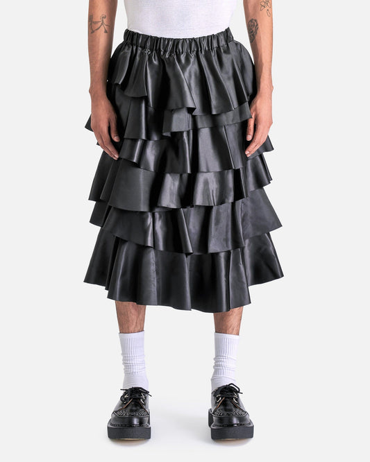 BLACK Comme des Garçons Women Skirts Paneled Split Side Seam Skirt in Black