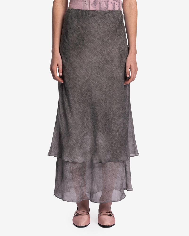 Park Double Layer Silk Skirt in Grey – SVRN