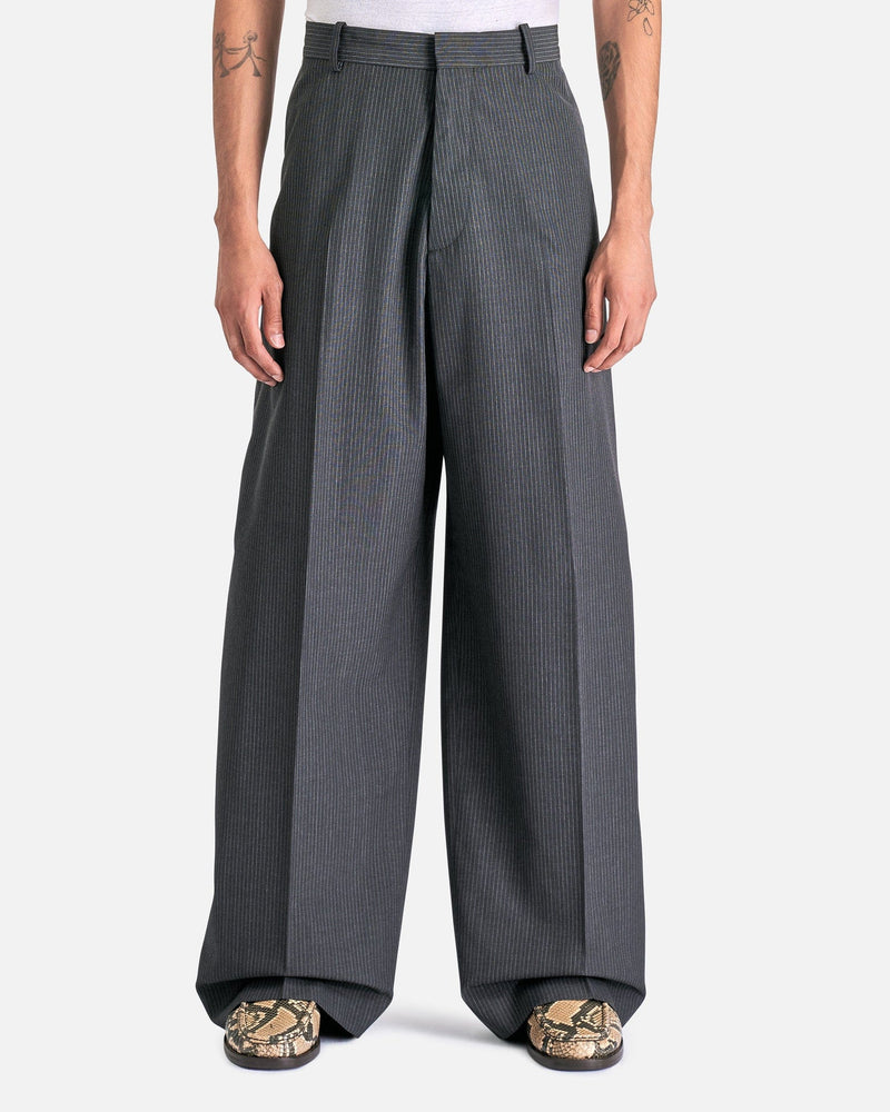 Acne Studios Men's Pants Pasant Dry Pinstripe Suiting Trouser in Anthracite Grey