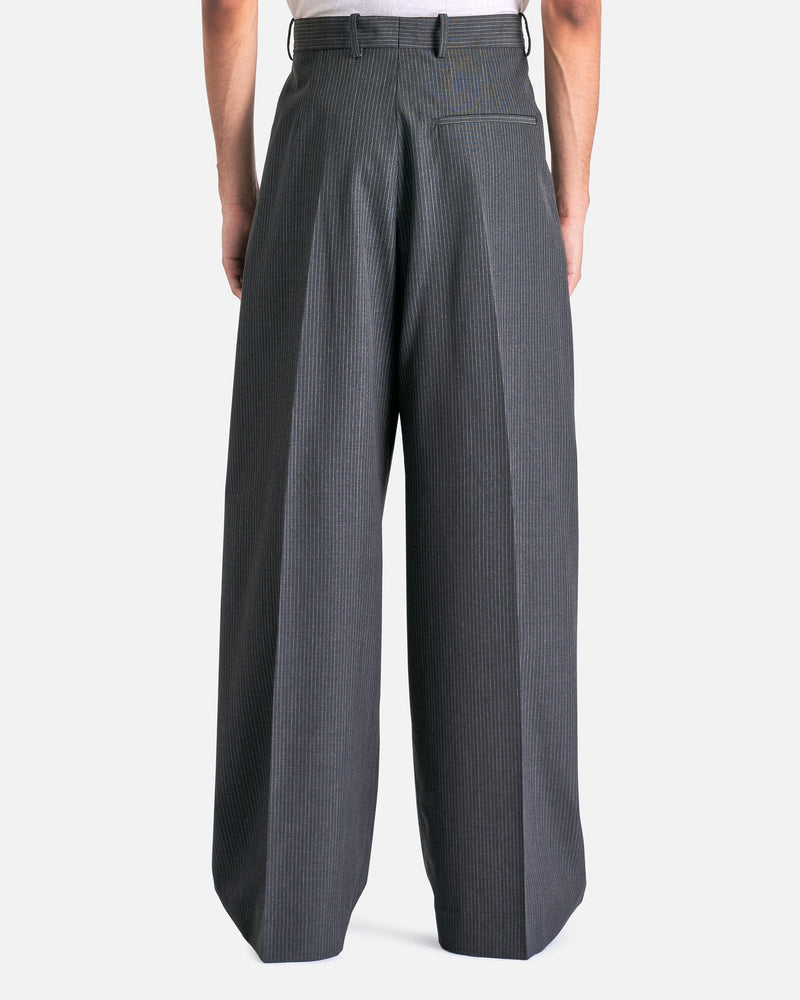 Acne Studios Men's Pants Pasant Dry Pinstripe Suiting Trouser in Anthracite Grey