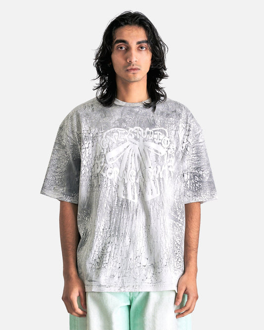 Acne Studios Men's T-Shirts Plaster Print T-Shirt in Faded Black