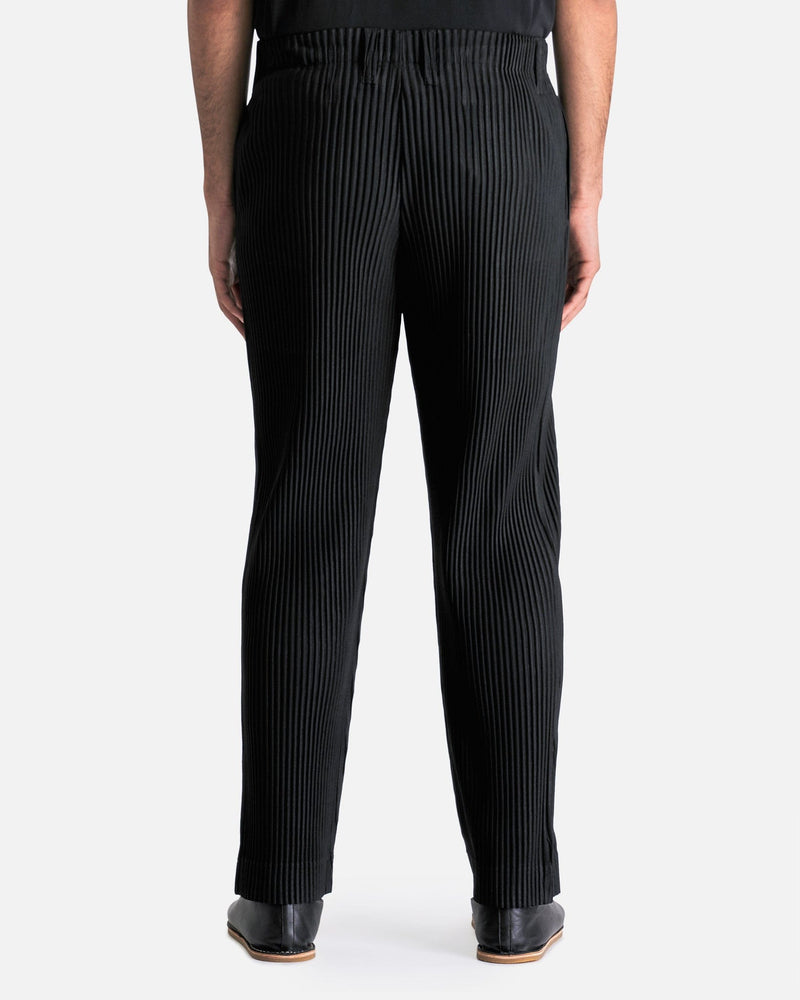 Homme Plissé Issey Miyake Men's Pants Pleated Basics Pants in Black