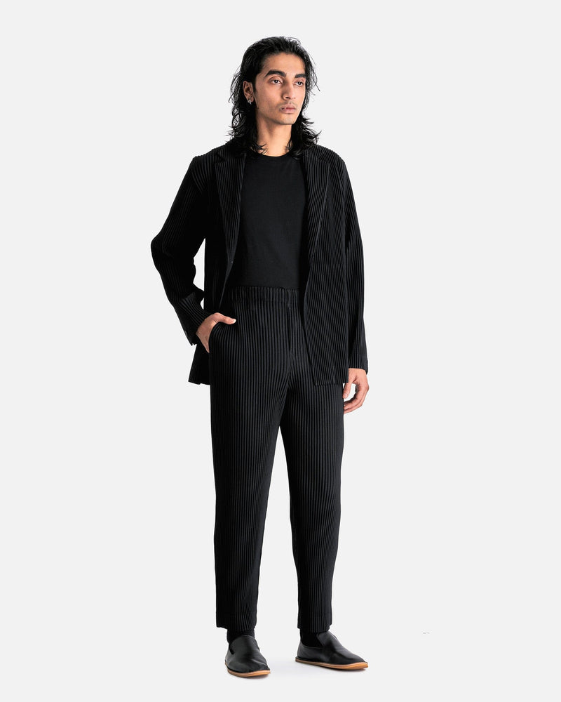 Homme Plissé Issey Miyake Men's Pants Pleated Basics Pants in Black