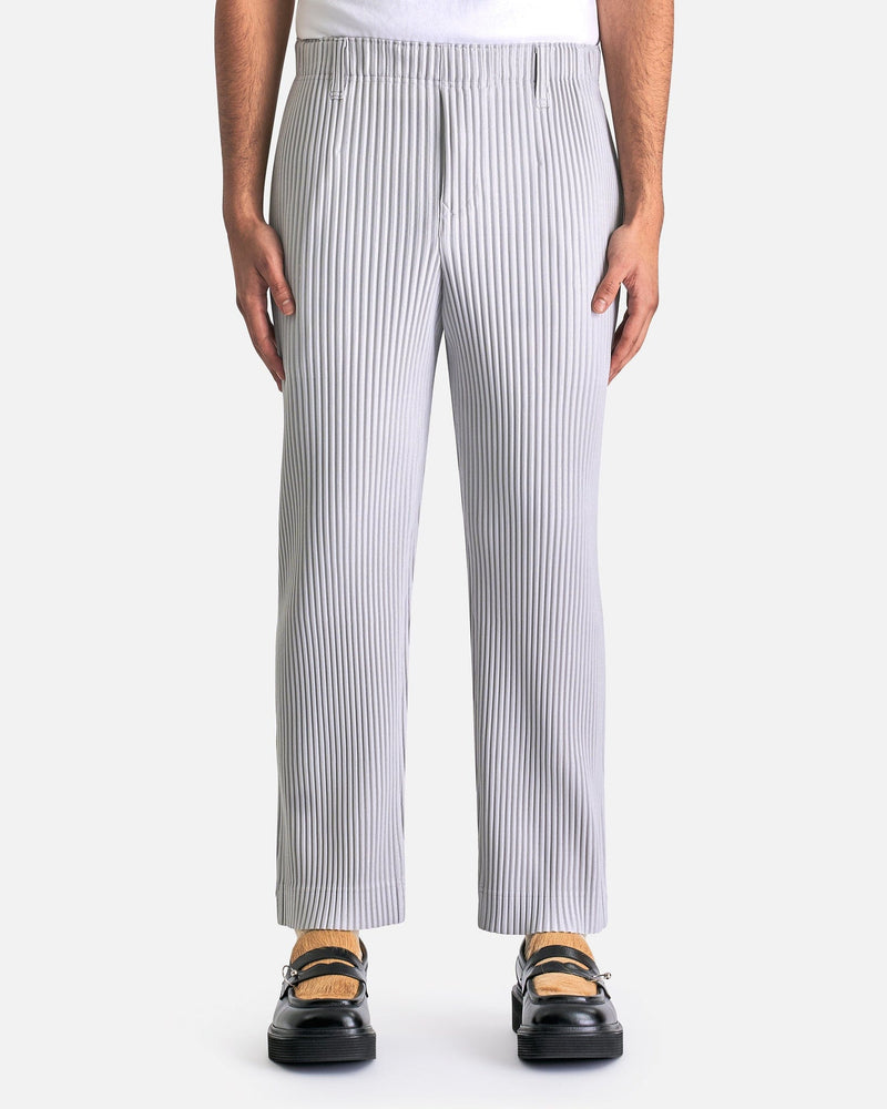 Homme Plissé Issey Miyake Men's Pants Pleated Basics Pants in Gray