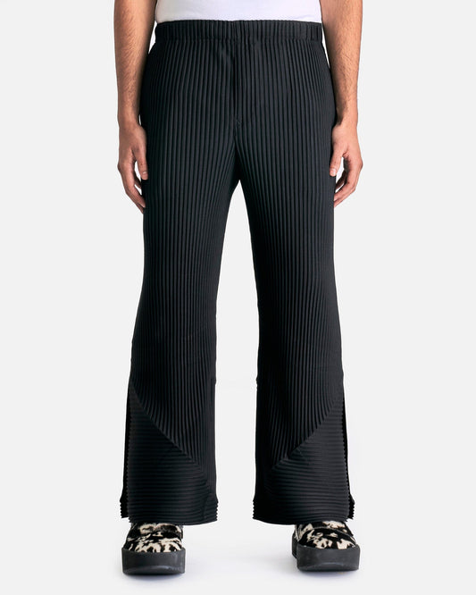 Homme Plissé Issey Miyake Men's Pants Pleated Bottoms 2 Trousers in Black