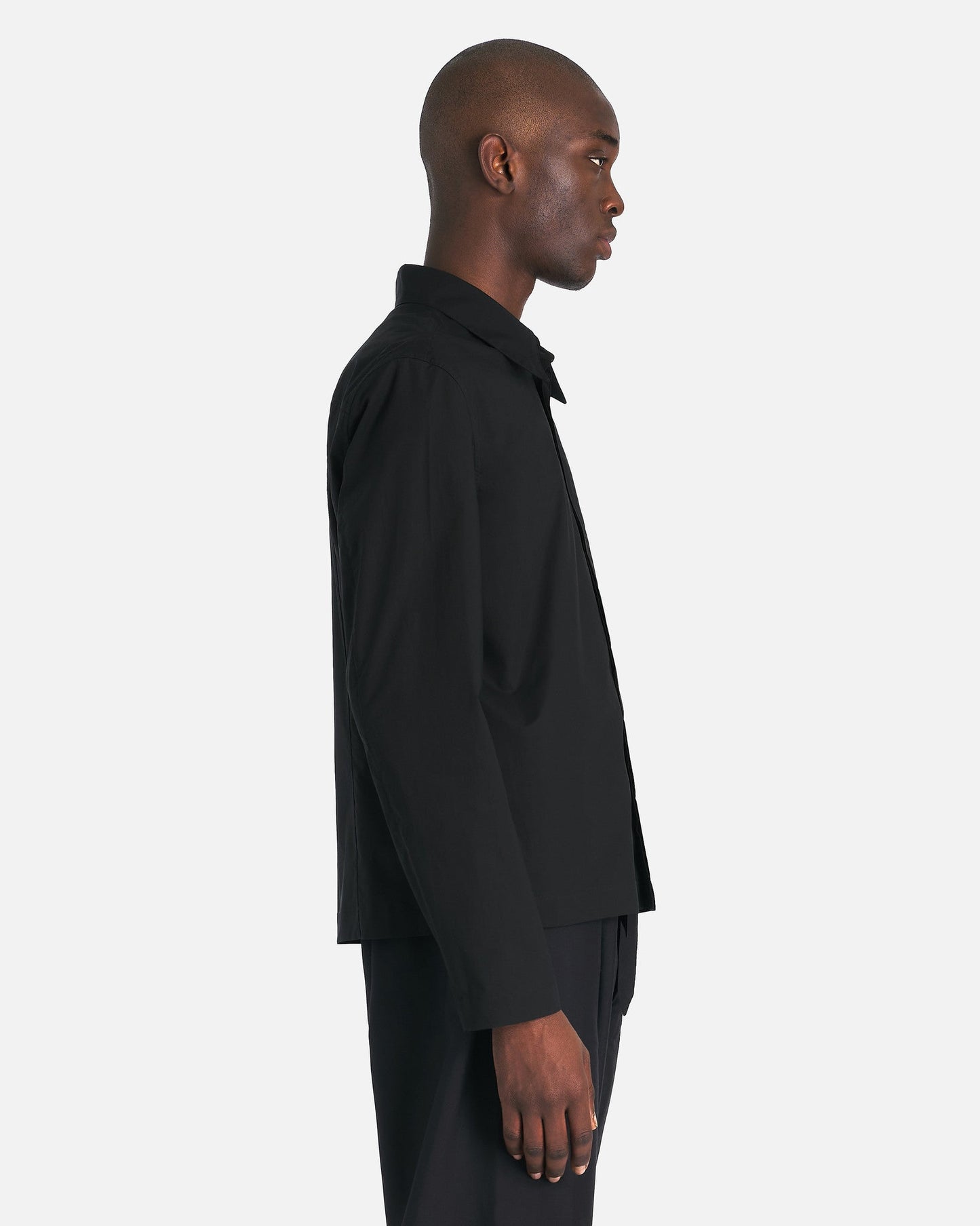 MM6 Maison Margiela Men's Shirts Poplin Pouch Shirt in Black