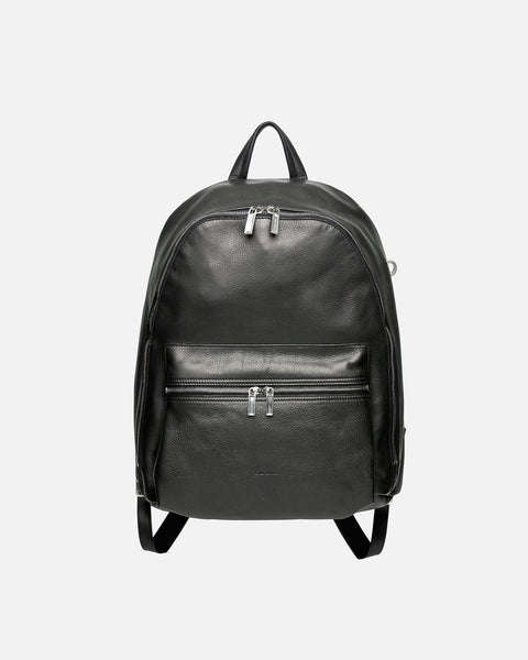 Oswin Black outlet & Brown Leather Backpack