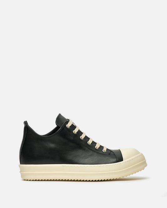 Rick Owens Men's Sneakers Porterville Low Sneaks in Black/Milk