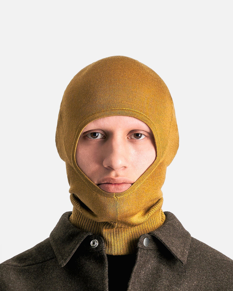 Rick Owens Men's Hats OS Porterville Skull Balaclava in Honey