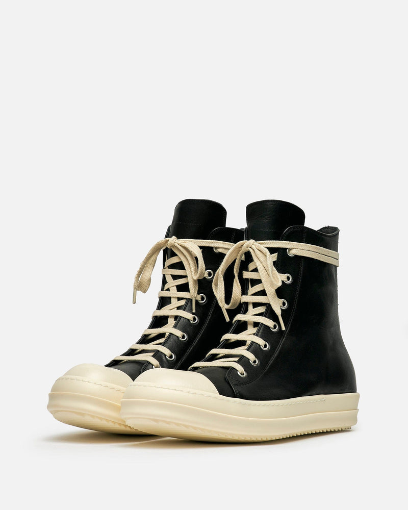 Rick Owens Men's Sneakers Porterville Sneaks in Black/Milk