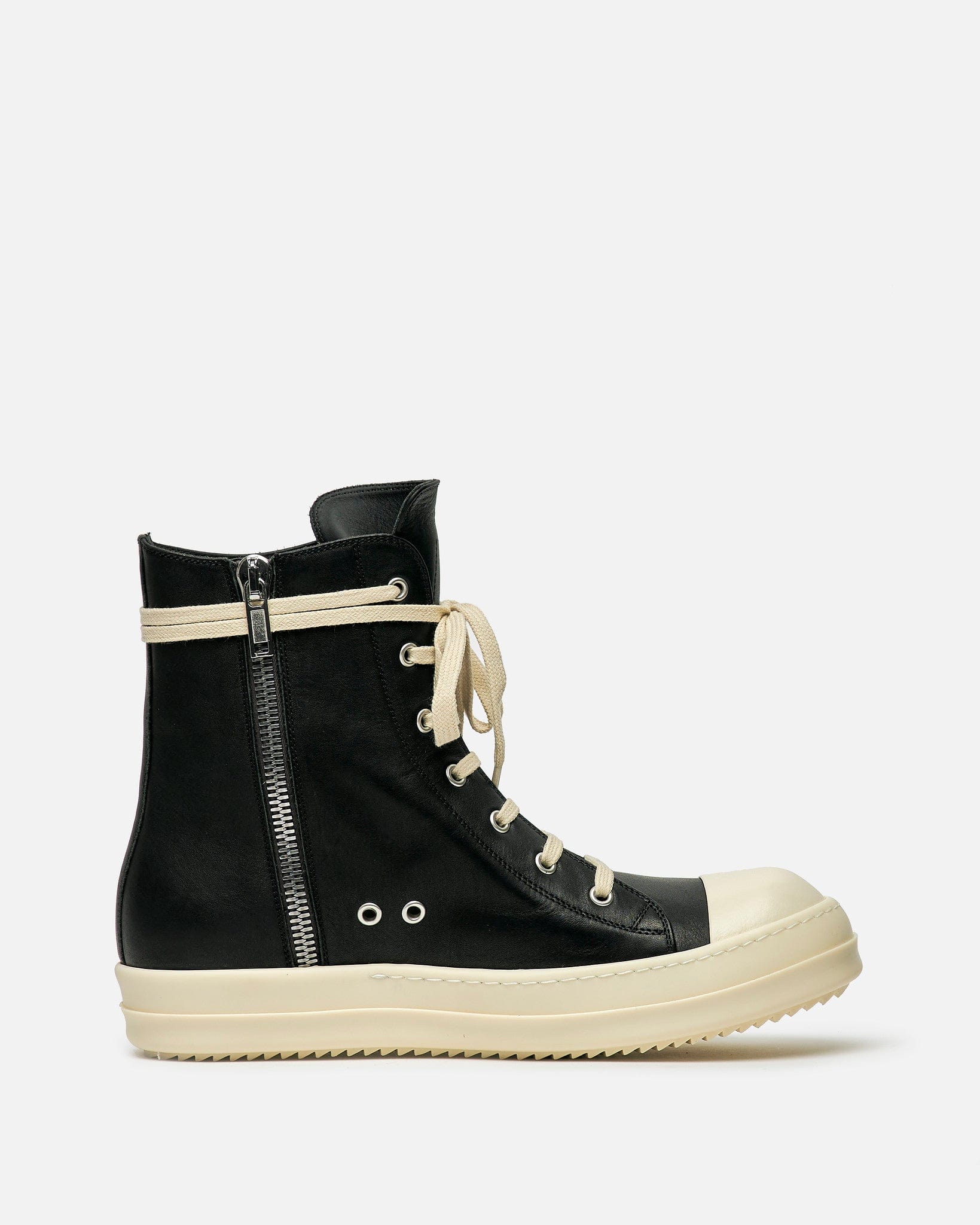 Rick Owens Men's Sneakers Porterville Sneaks in Black/Milk