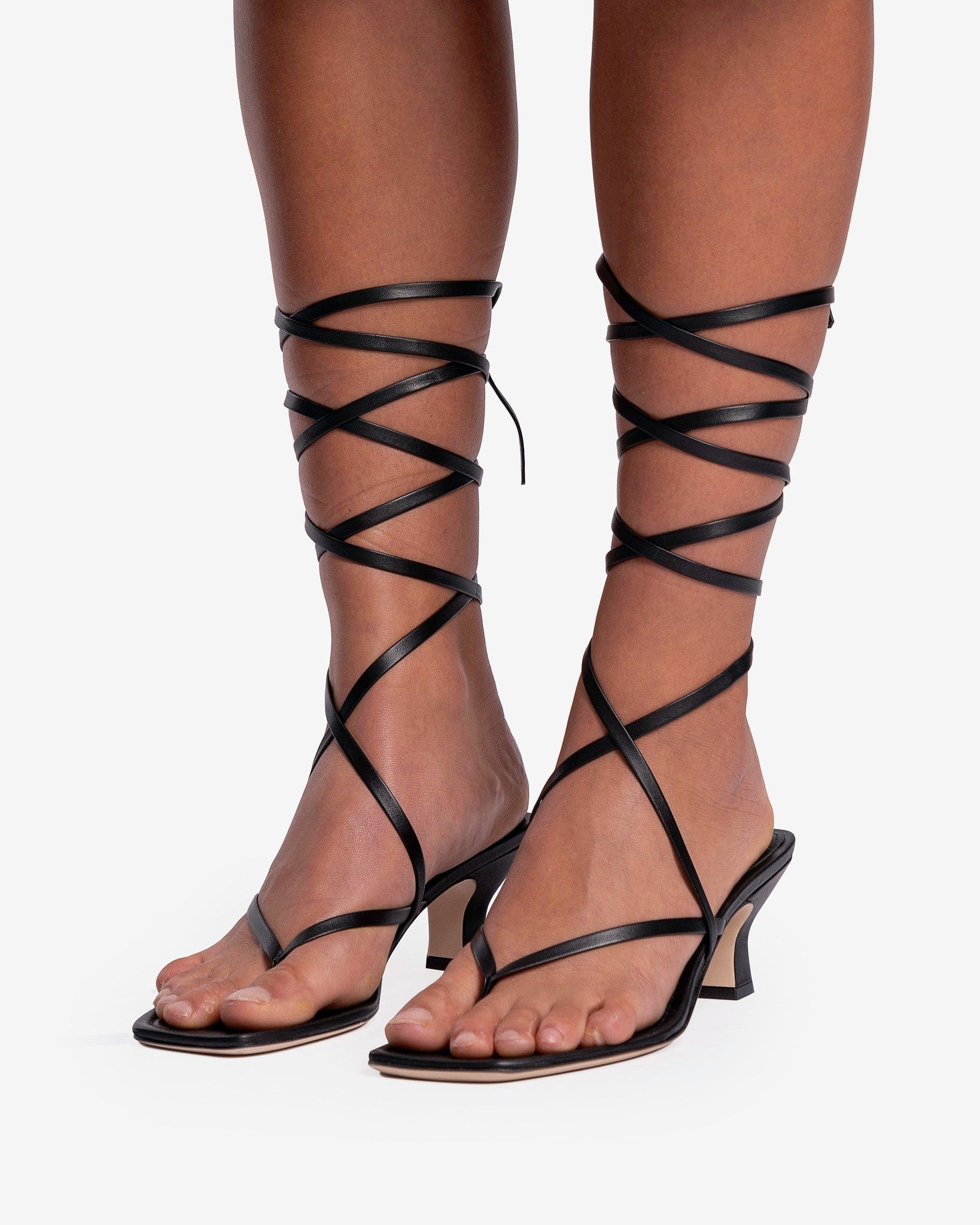 Paris Texas Women Heels Positano Lace Up Sandal in Black