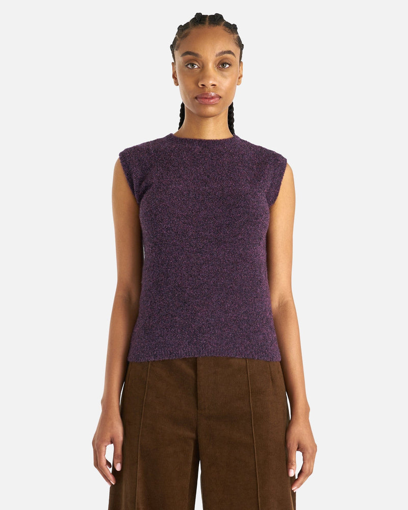 Prender Backless Vest in Aubergine Melange – SVRN