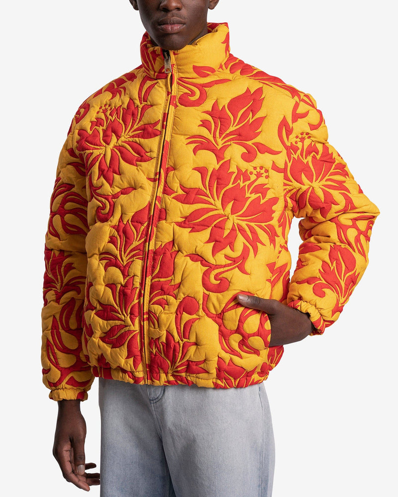 ERL Men's Jackets Printed Quilted Puffer Jacket in Tropical Flowers