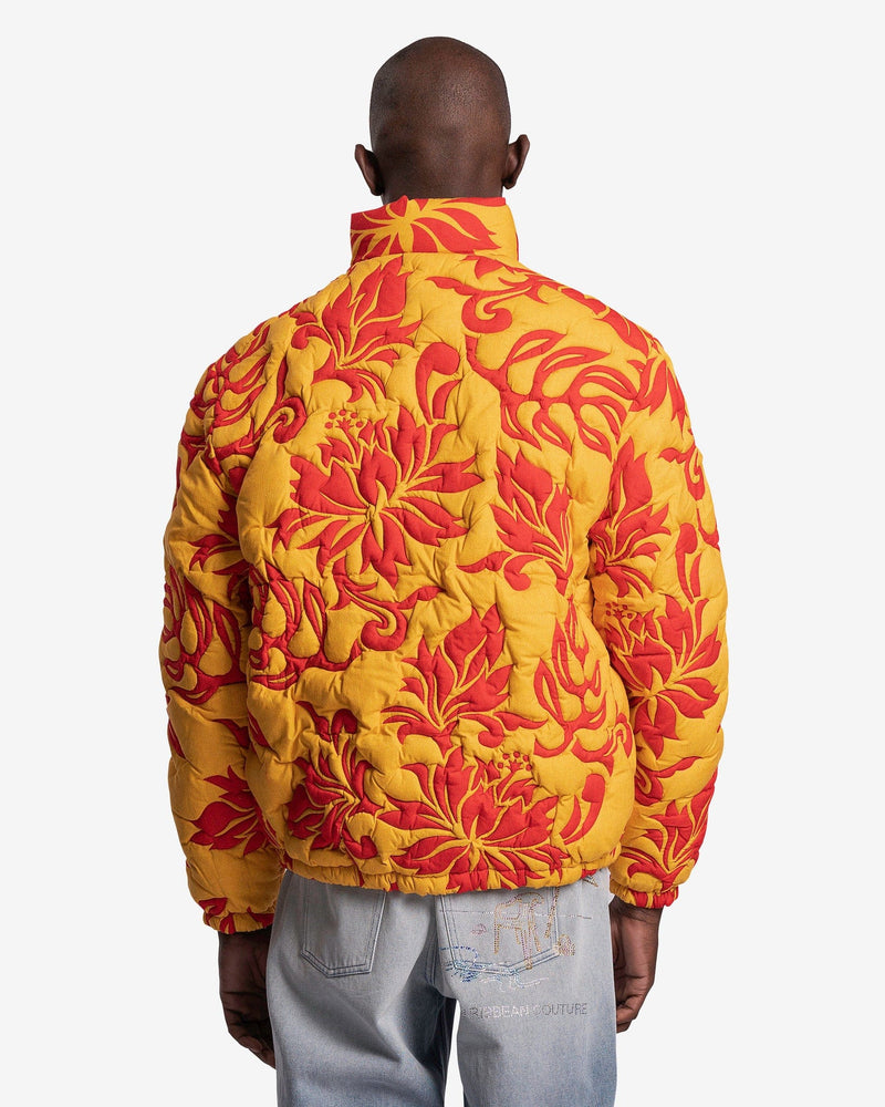 ERL Men's Jackets Printed Quilted Puffer Jacket in Tropical Flowers