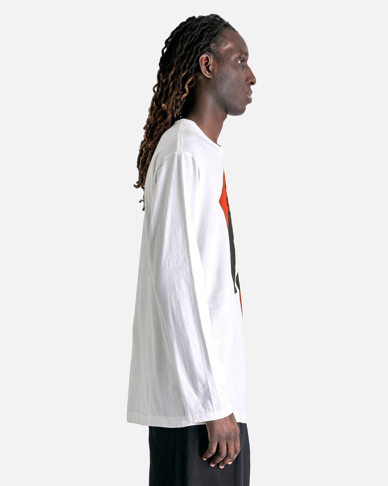 Yohji Yamamoto Pour Homme Men's T-Shirts PT Long Sleeve in Off-White