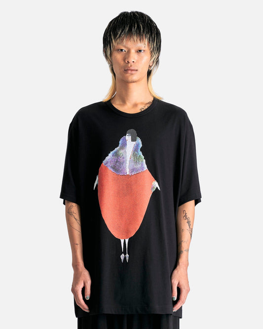 Yohji Yamamoto Pour Homme Men's T-Shirts PT Short Sleeve in Black