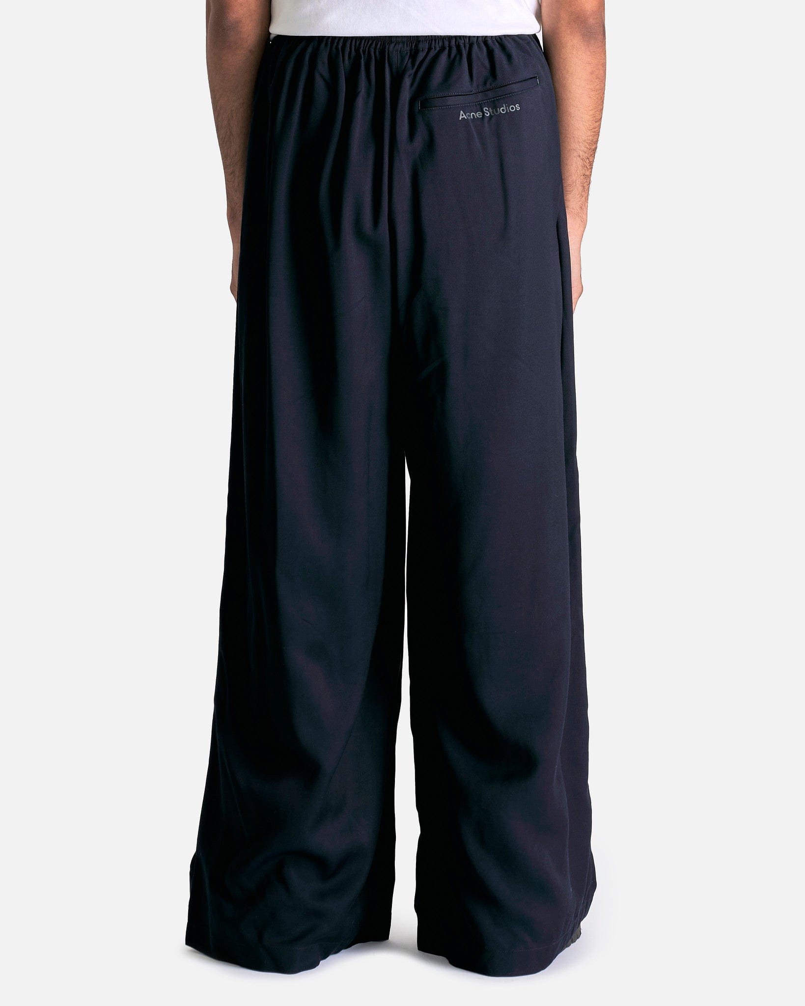 Acne Studios Men's Pants Pubber Fluid Viscose Trouser in Navy