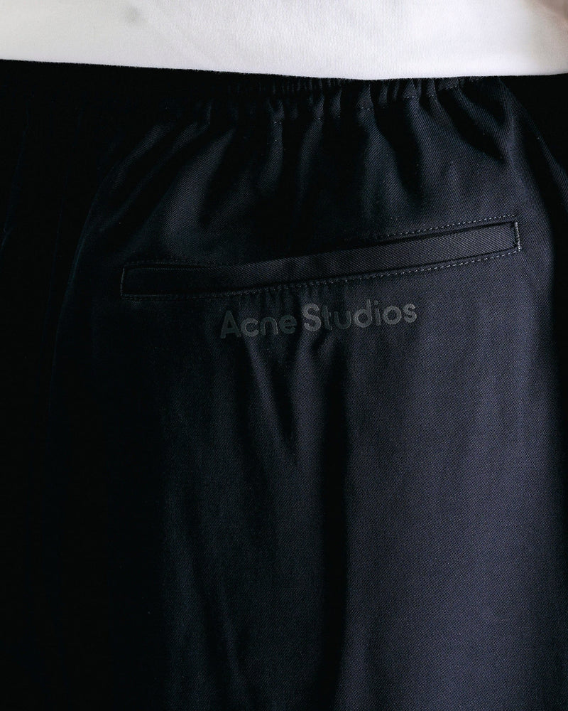 Acne Studios Men's Pants Pubber Fluid Viscose Trouser in Navy