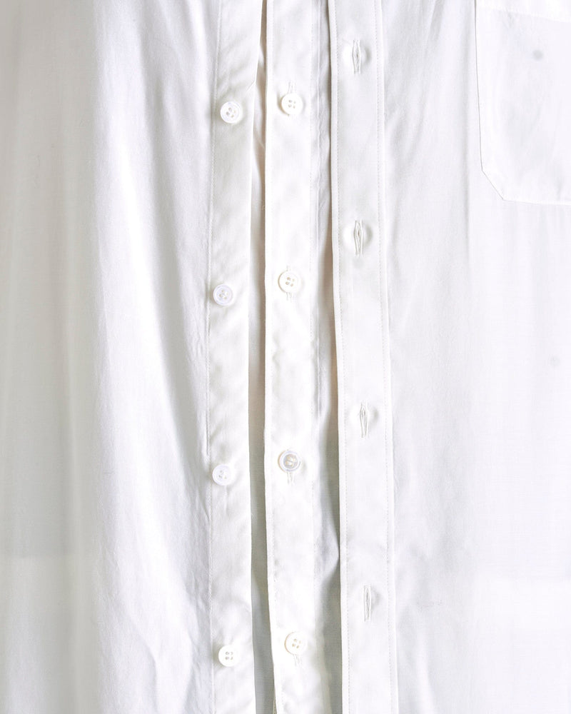 Yohji Yamamoto Pour Homme Men's Shirts R-Double Hem Shirt in White