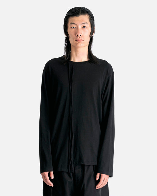 Yohji Yamamoto Pour Homme Men Sweaters 03 Re Vertical Panel Long S in Black