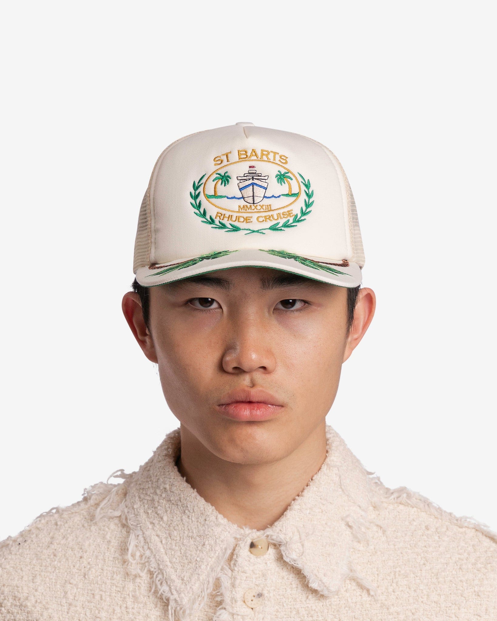 Rhude Men's Hats O/S Rhude Cruise Trucker Hat in Creme