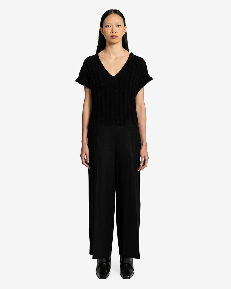 UNDERCOVER Women Tops Rib Knit Paneled One-Piece in Black