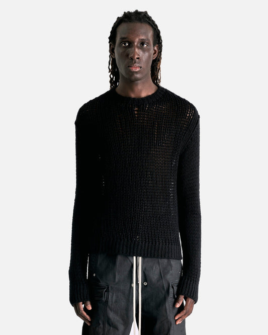 Rick Owens Men's Tops Round Neck in Black