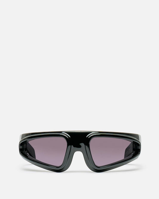 Rick Owens Eyewear OS Ryder Sunglasses in Gloss Black