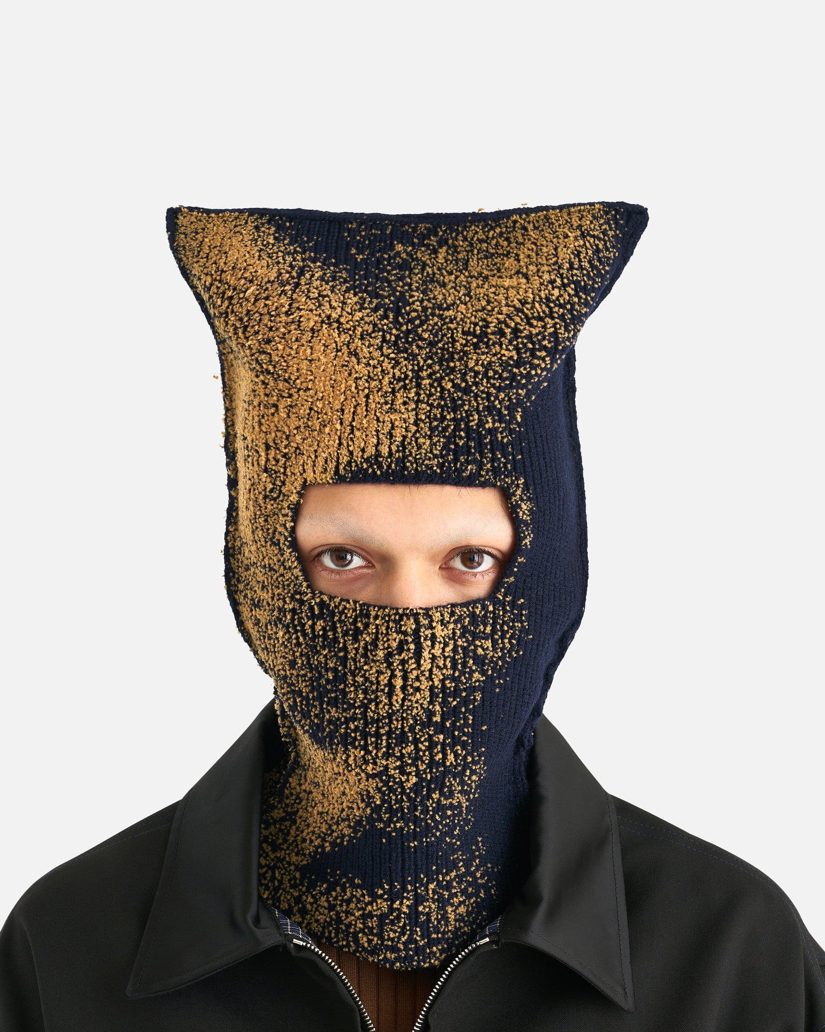 Maison Margiela Navy Ribbed Balaclava