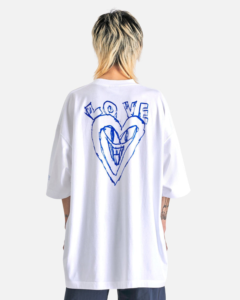 VETEMENTS Men's T-Shirts Scribbled Car/Heart T-Shirt in White