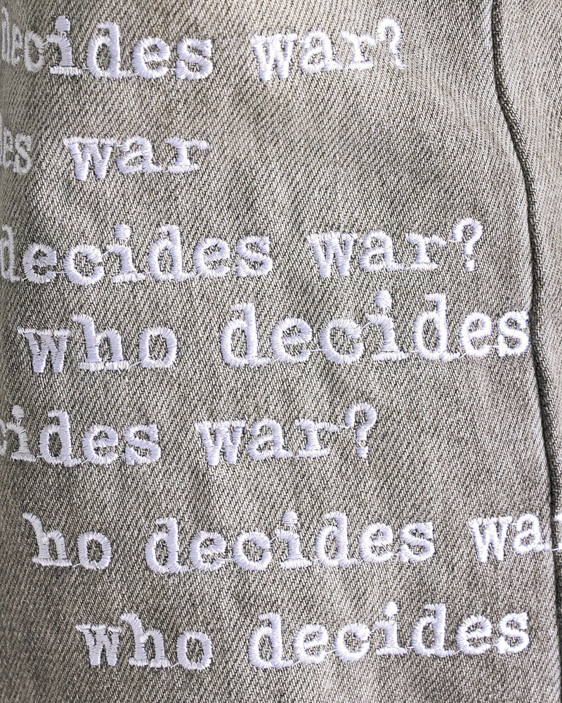 Who Decides War Men's Jeans Scripture Denim in Vintage Grey