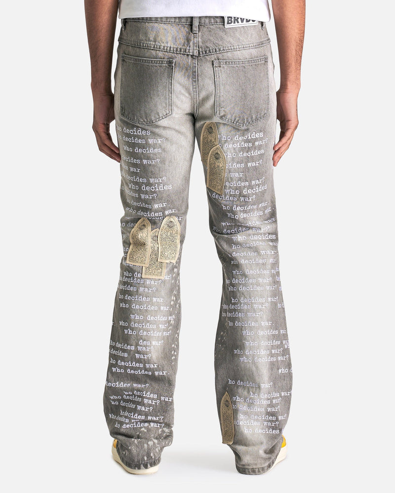 Who Decides War Men's Jeans Scripture Denim in Vintage Grey