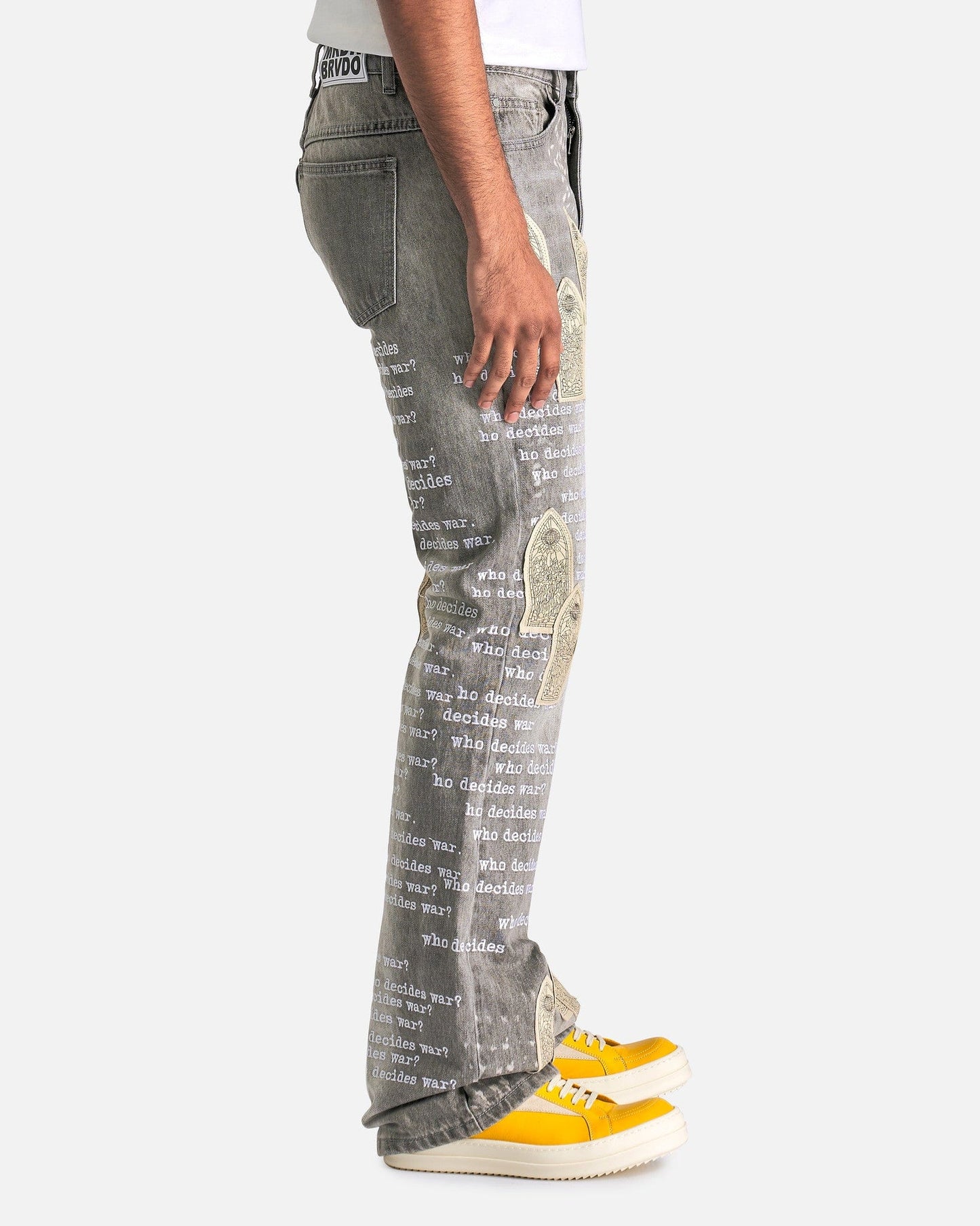 Who Decides War Men's Jeans Scripture Denim in Vintage Grey