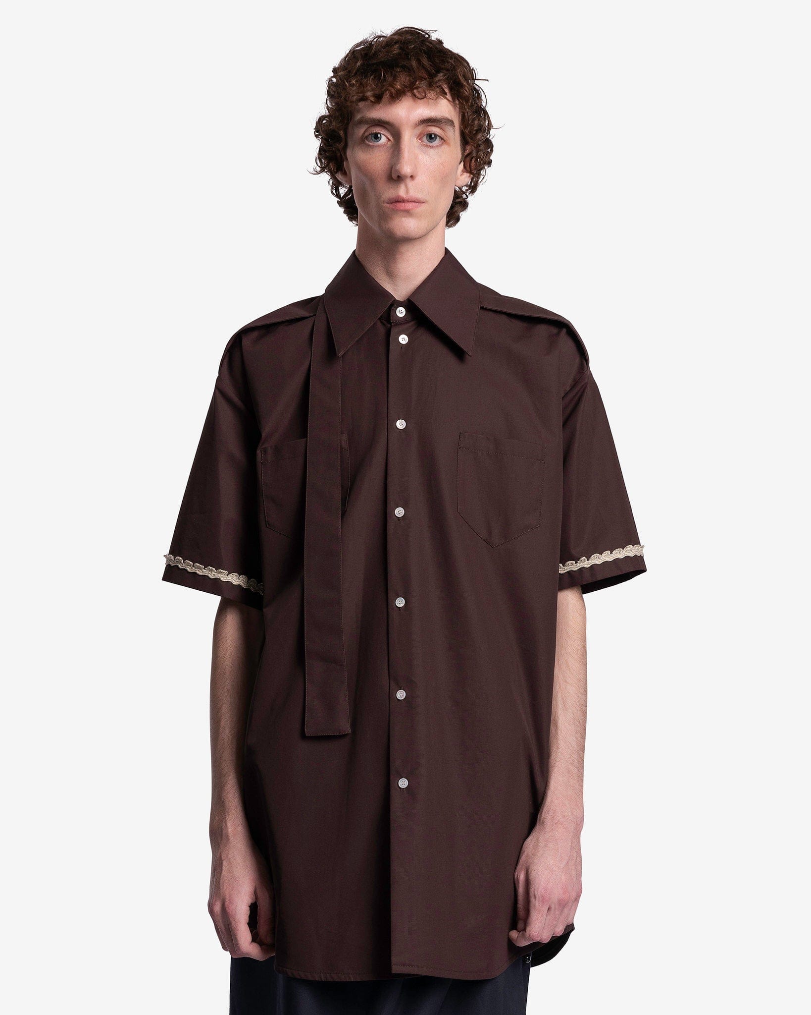 Seber Short Sleeve Shirt in Ganache – SVRN