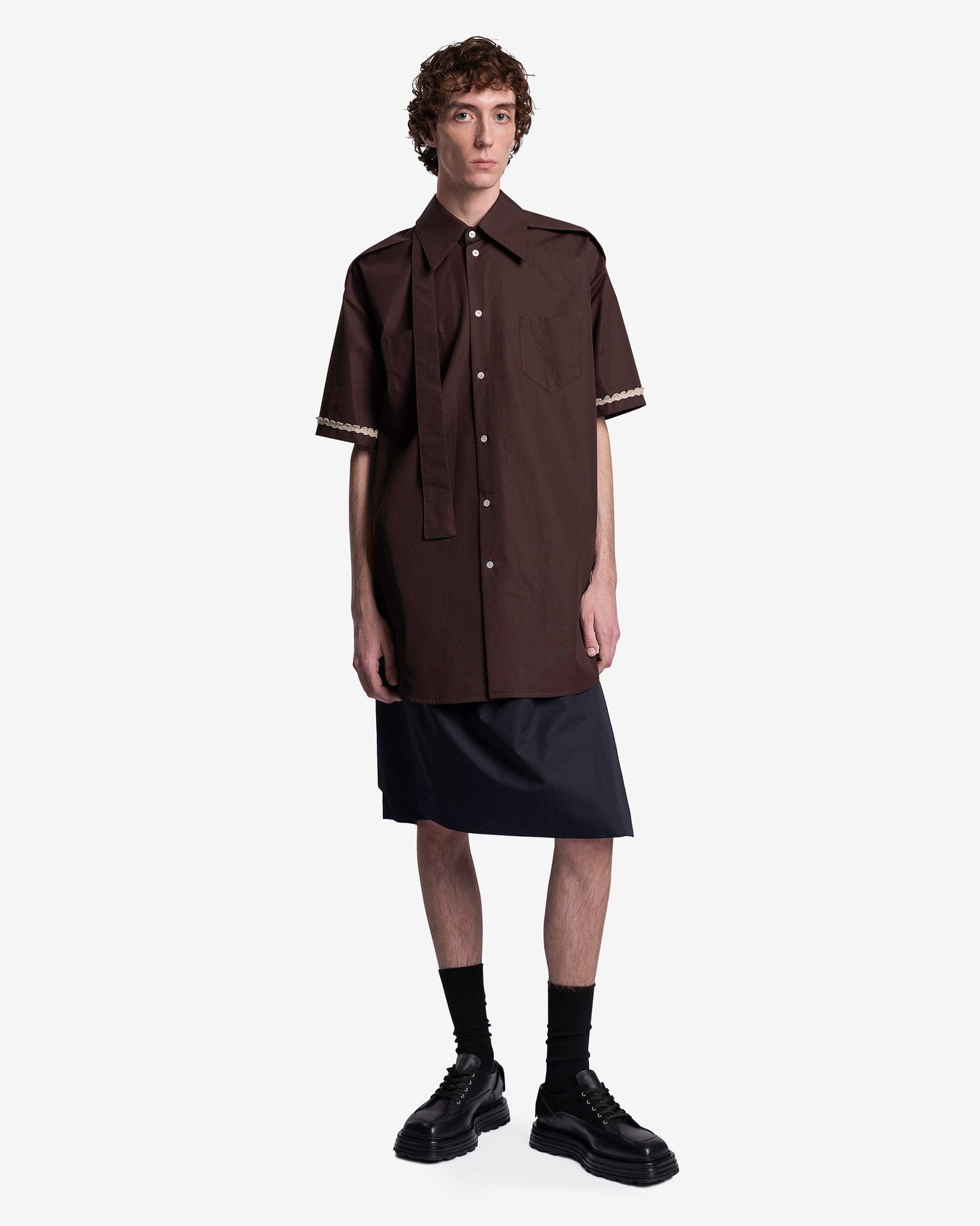 Seber Short Sleeve Shirt in Ganache