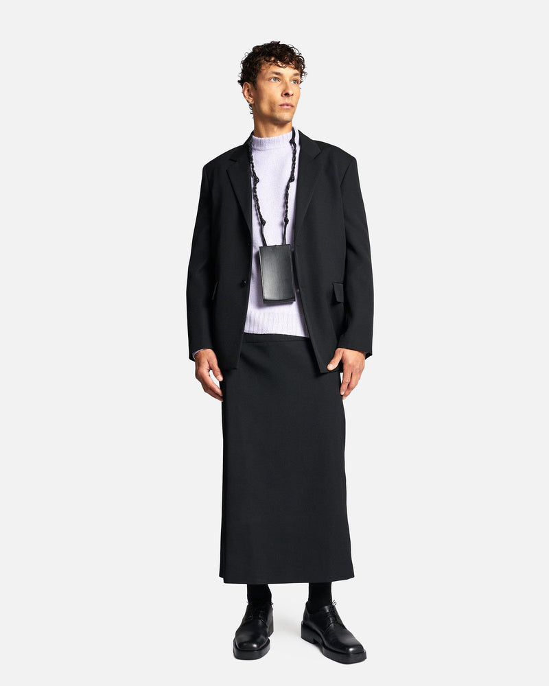 Jil Sander Men's Jackets Sharp Wool Gabardine Jacket in Black