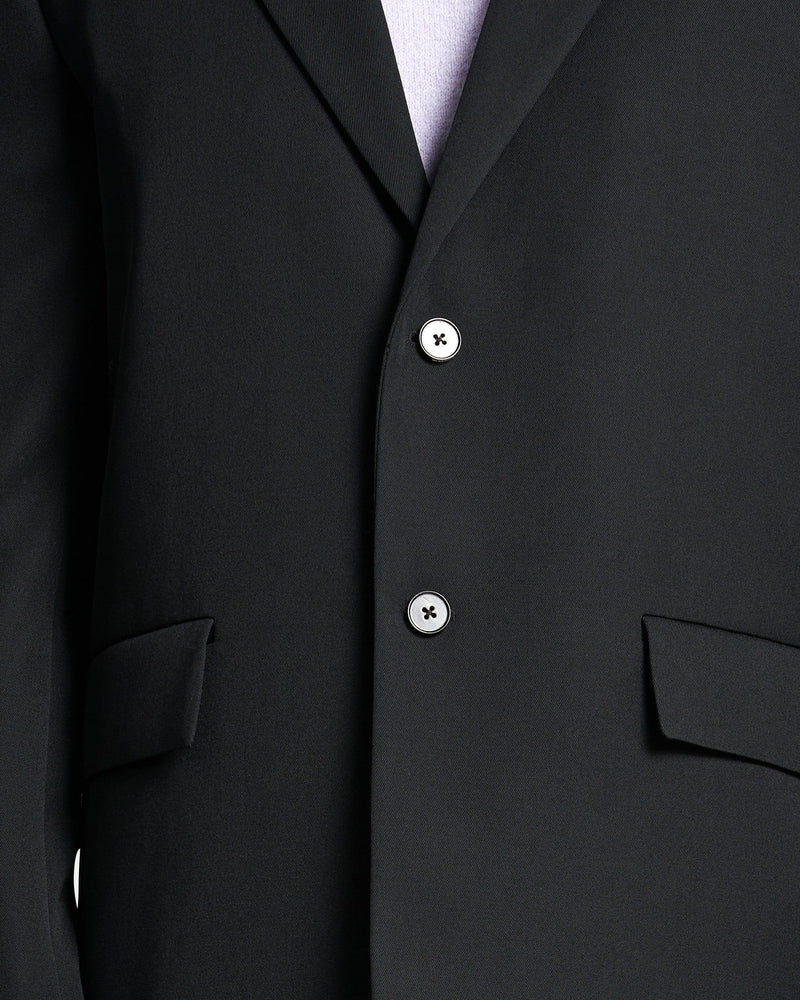 Jil Sander Men's Jackets Sharp Wool Gabardine Jacket in Black