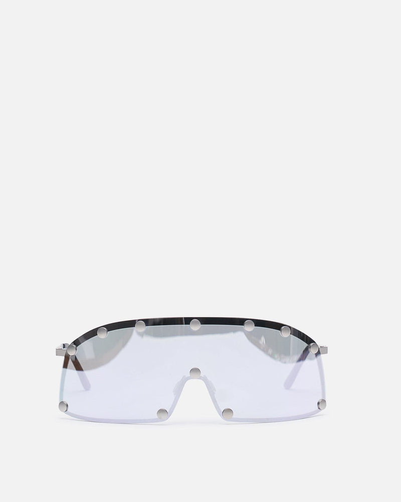 Rick Owens Eyewear OS Shielding Sunglasses in Silver/Silver