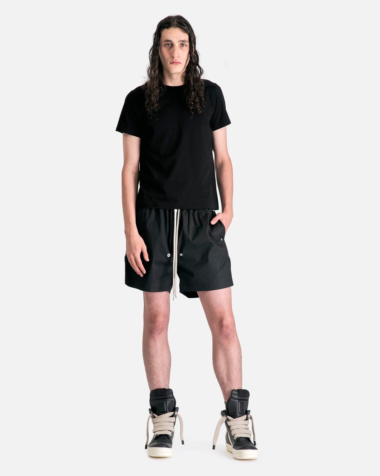 Rick Owens Men's T-Shirts Short Level T in Black