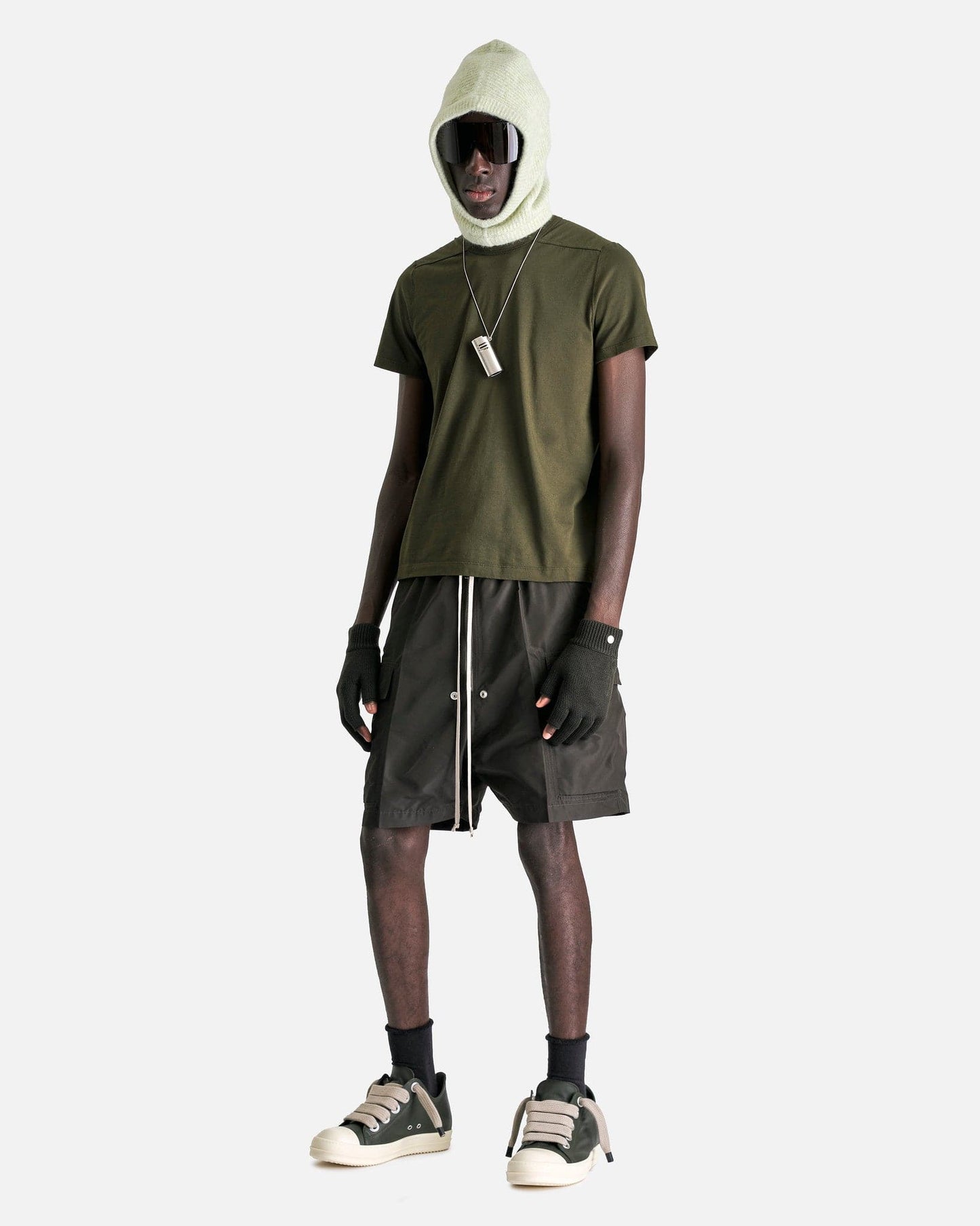 Rick Owens Men's T-Shirts Short Level T in Forest