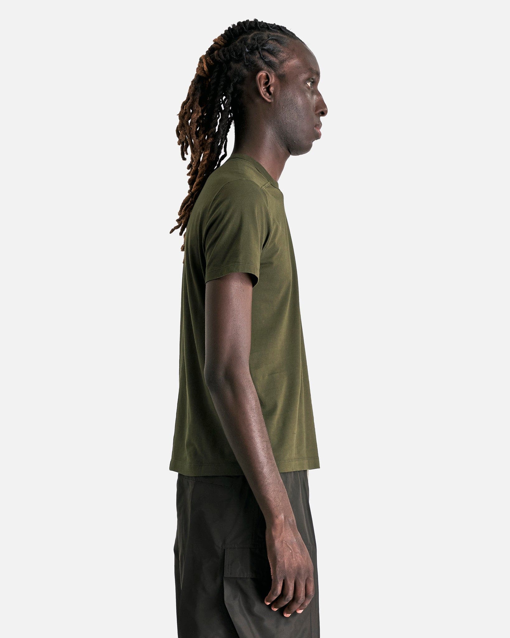 Rick Owens Men's T-Shirts Short Level T in Forest