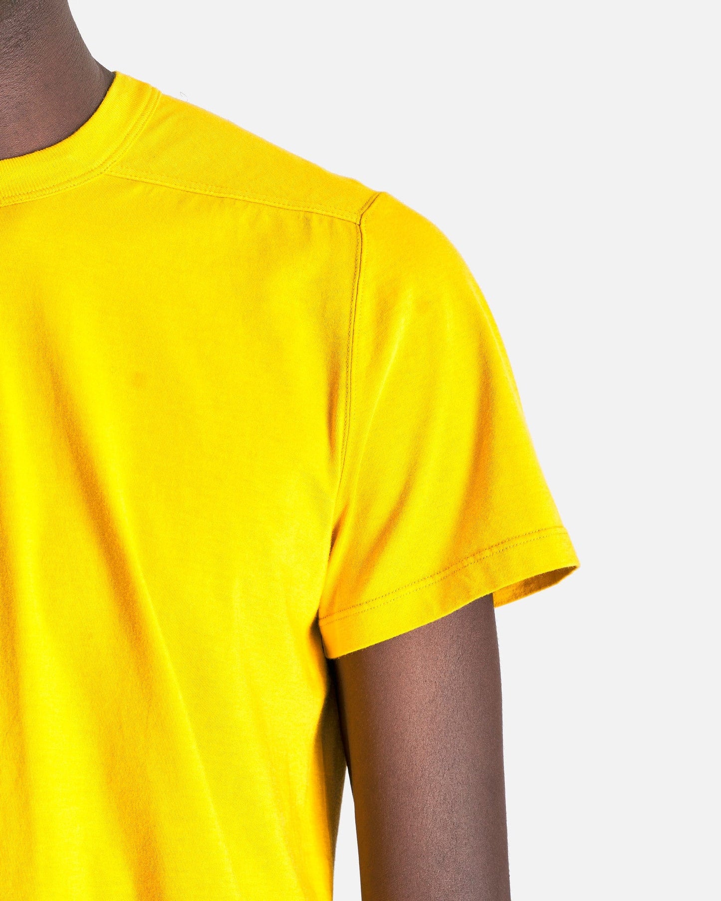 Rick Owens Men's T-Shirts Short Level T in Lemon