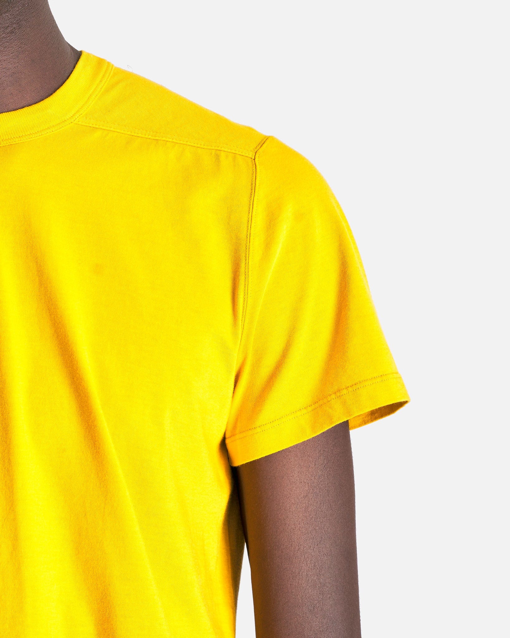 Rick Owens Men's T-Shirts Short Level T in Lemon